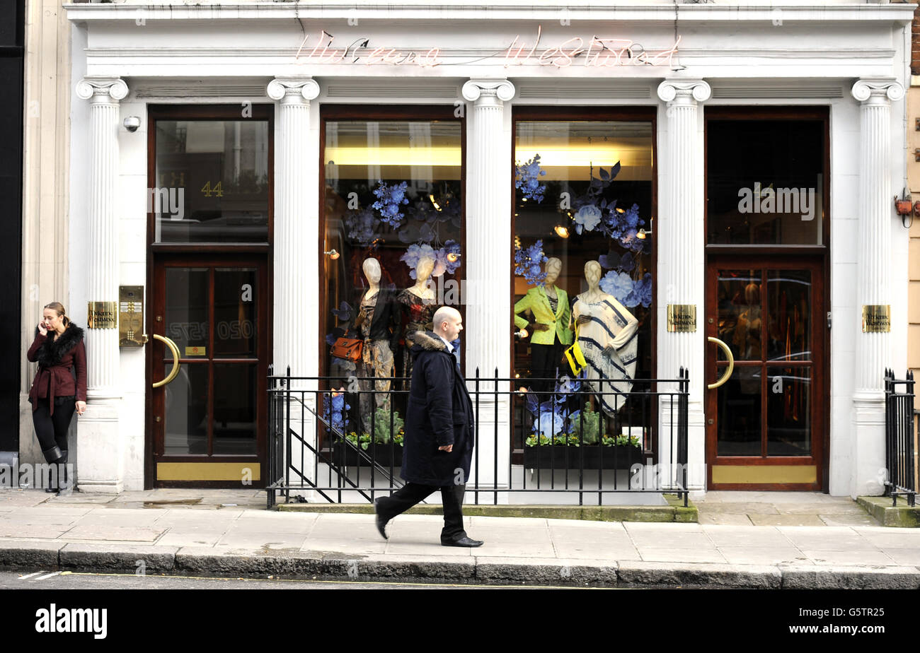 Stock Bild von Vivienne Westwood Shop in der Conduit Street, London. Stockfoto