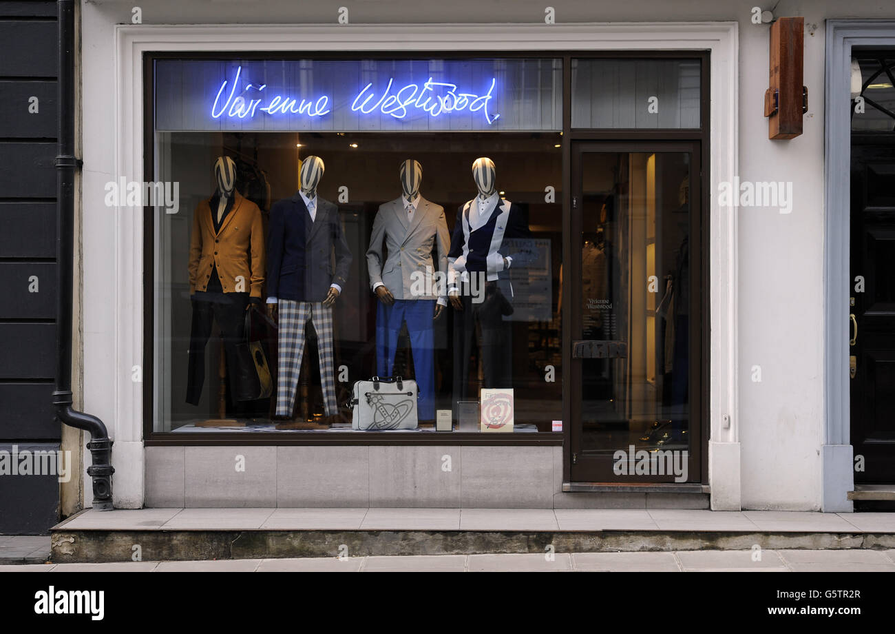 Stock Bild des Vivienne Westwood man Shops in der Conduit Street, London. Stockfoto