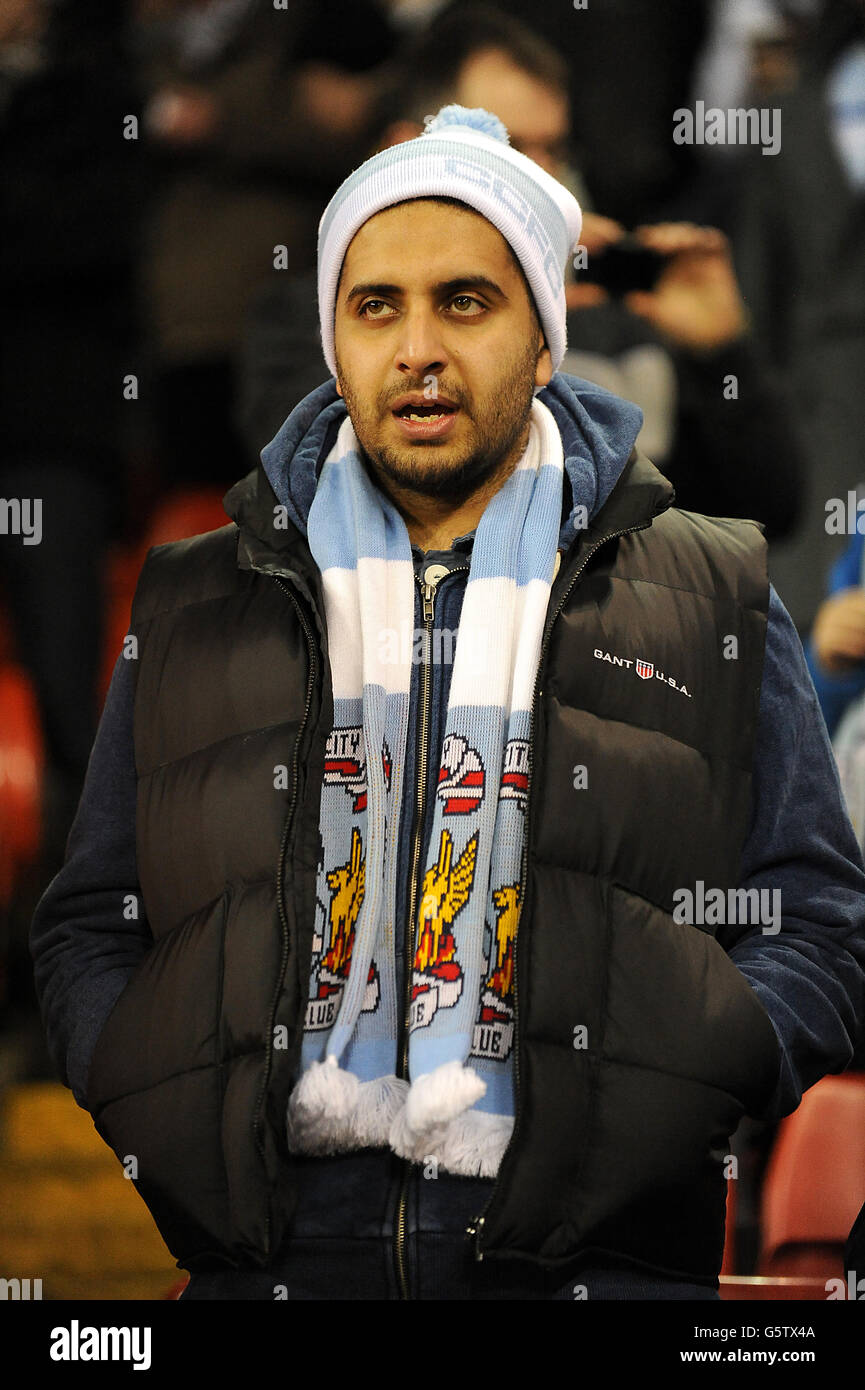 Soccer - npower Football League One - Sheffield United / Coventry City - Bramall Lane. Ein Coventry City Fan auf den Tribünen Stockfoto