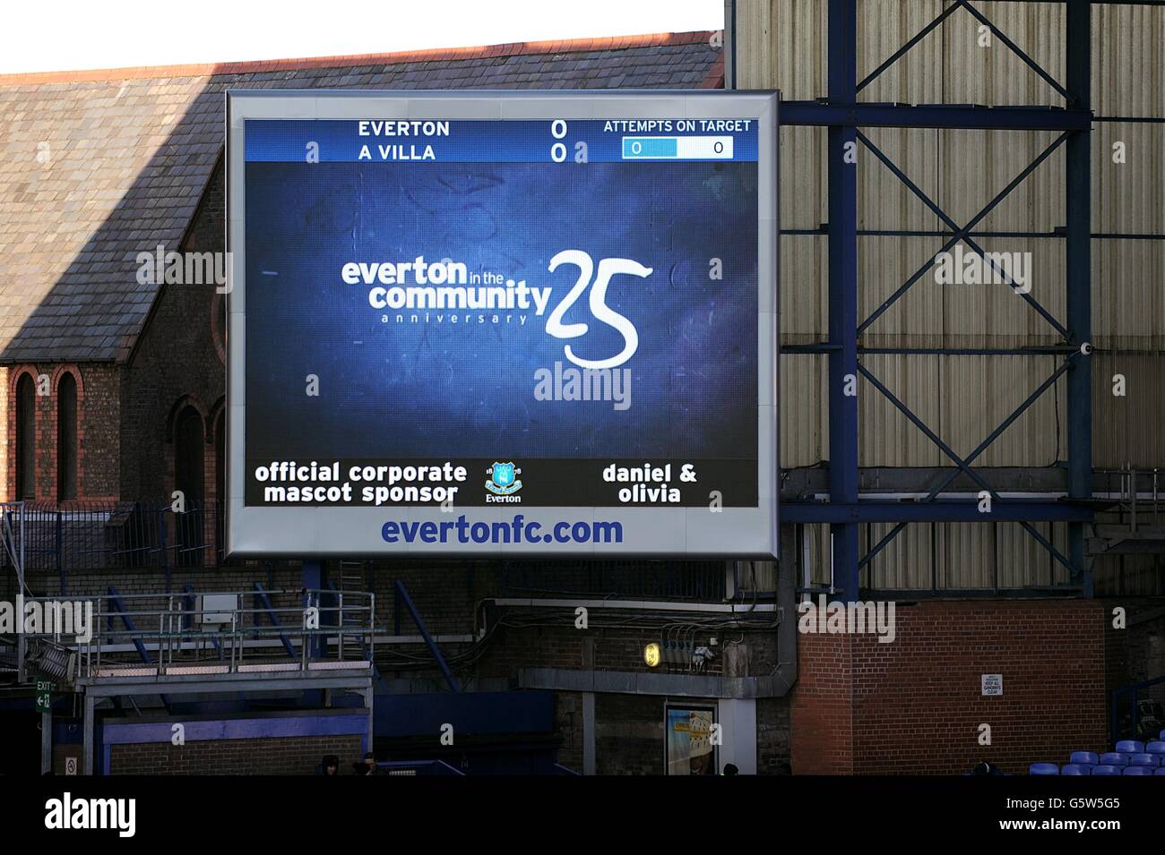 Fußball - Barclays Premier League - Everton V Aston Villa - Goodison Park Stockfoto