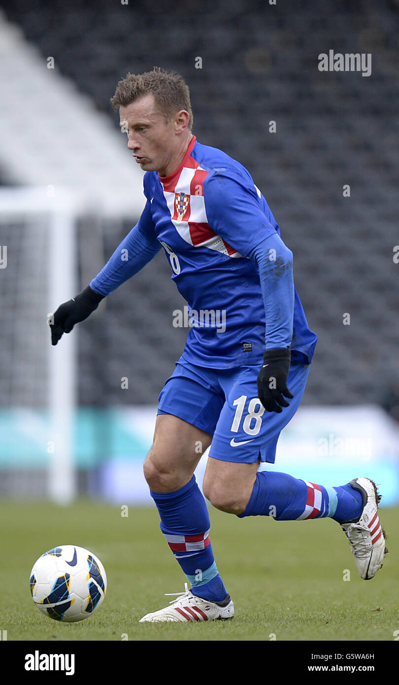 Fußball - internationale Freundschaftsspiele - Kroatien V Südkorea - Craven Cottage Stockfoto