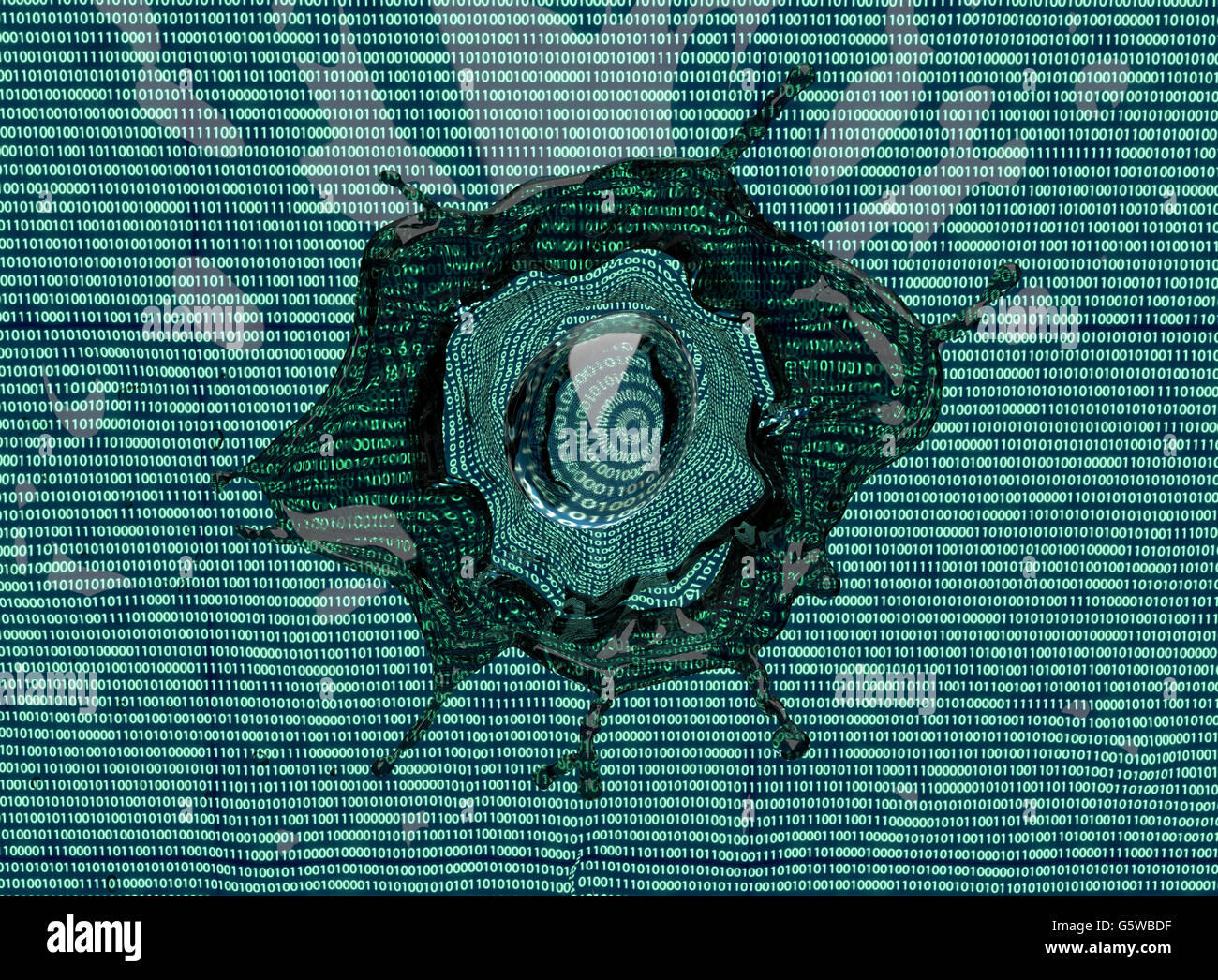 Konzept der Daten bündeln ein Meer von Informationen, 3d illustration Stockfoto