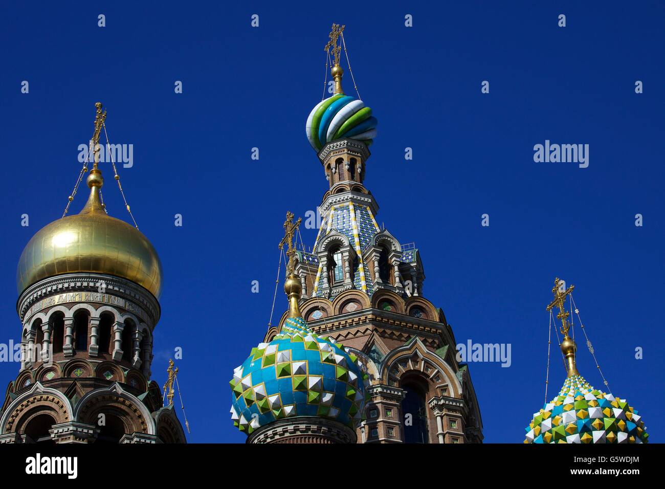 Kirche auf vergossenen Blutes, oder der Auferstehung, UNESCO-Weltkulturerbe, St. Petersburg, Russland, Europa Stockfoto
