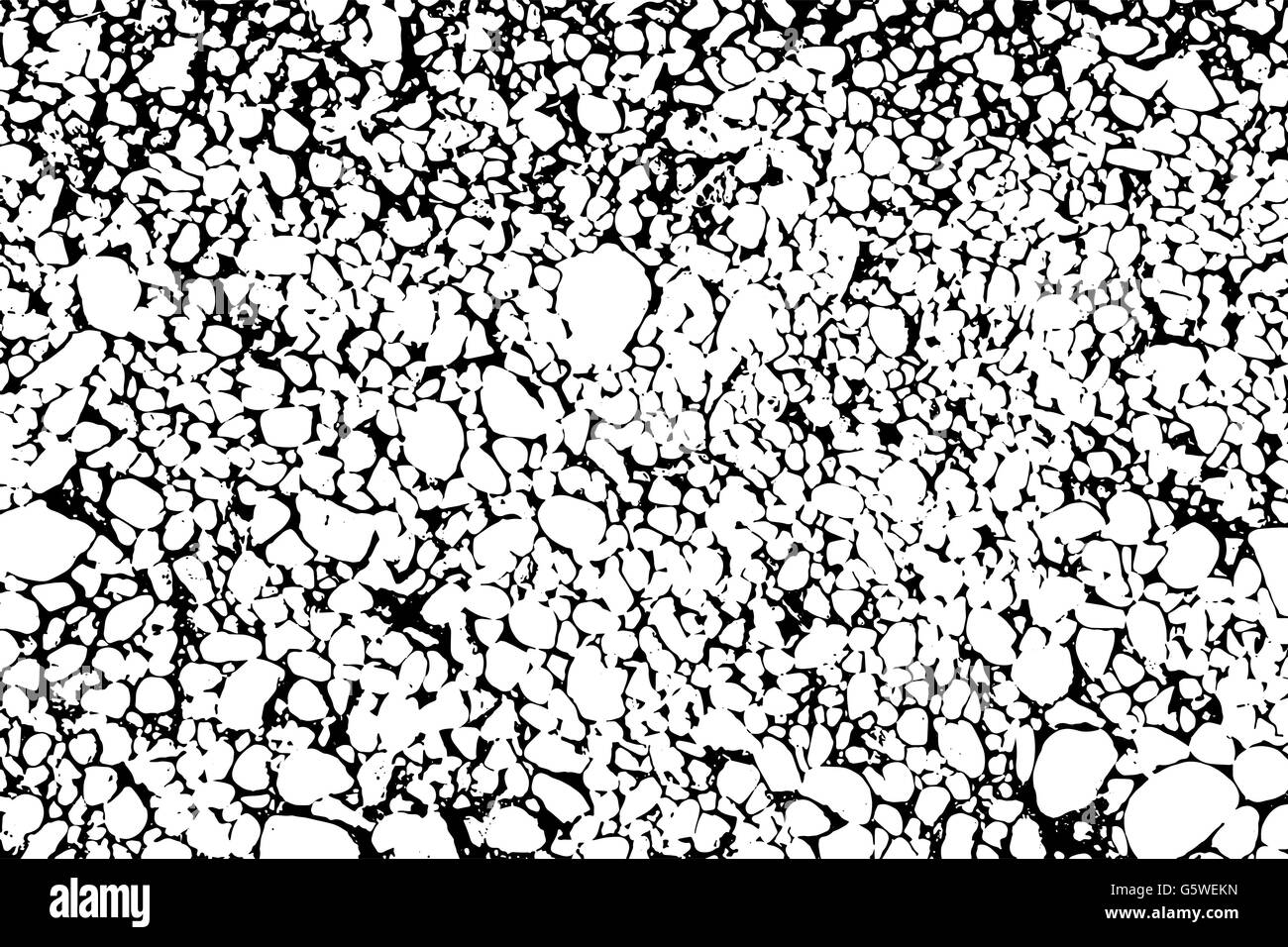 Vektor-Meer Steinen Hintergrund. Schwarz / weiß-Textur Stock Vektor