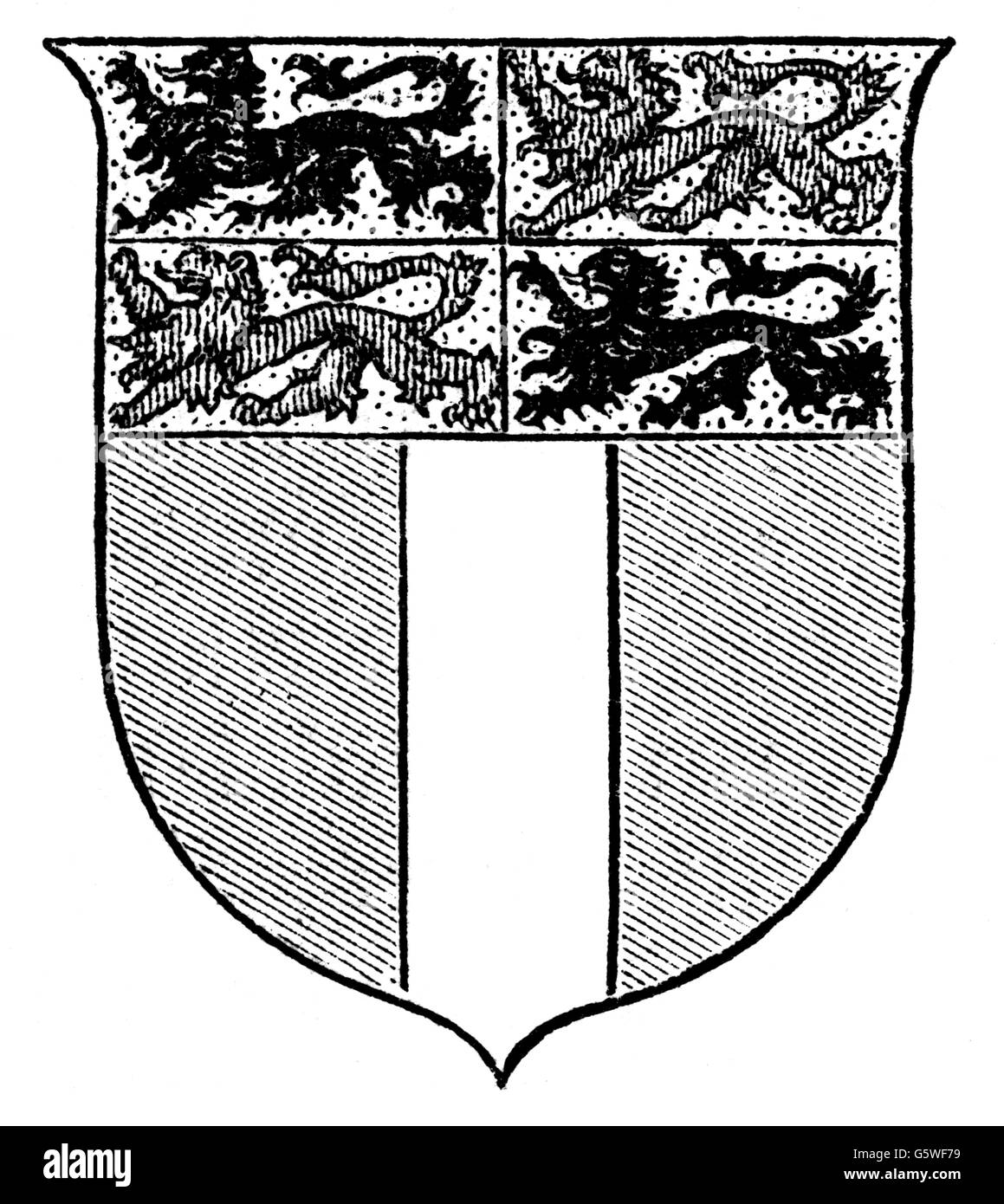 Heraldik, Wappen, Niederlande, Stadtwappen, Rotterdam, Holzstich, 1893, Zusatz-Rechte-Clearences-nicht vorhanden Stockfoto