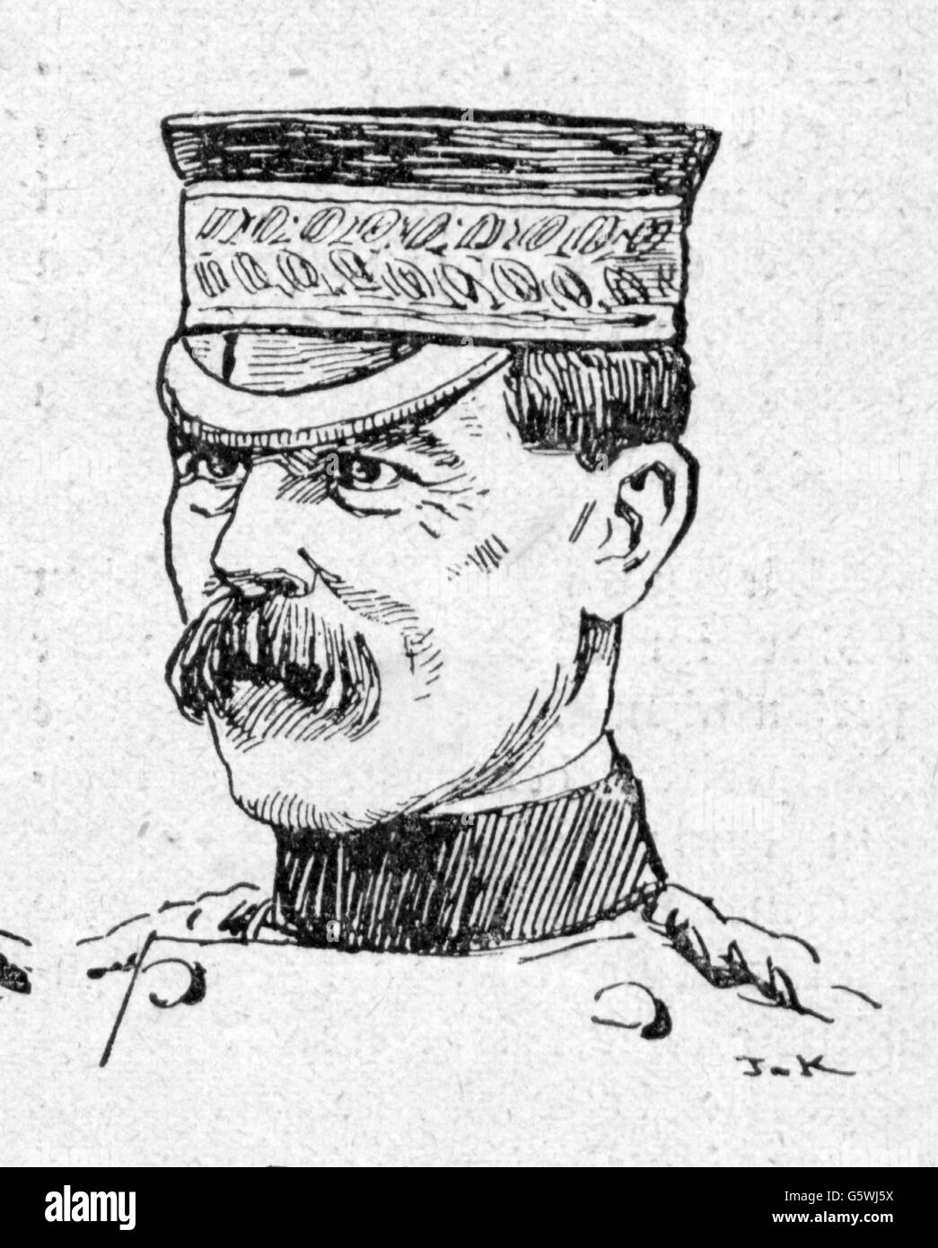 Methuen, Paul, 3. Baron Methuen, 1.9.295 - 30.10.1932, brit. Allgemein, britischer General, Porträt, Zeichnung, "Woche", Berlin, 2.12.1899, Stockfoto