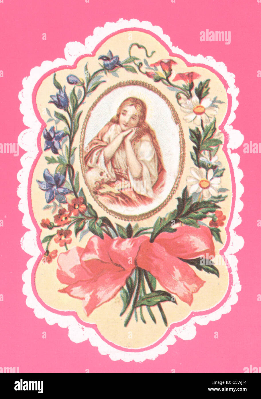 Religion, Christentum, Heilige, weibliche heilige, Farbdruck, um 1900, zusätzliche-Rechte-Clearences-nicht vorhanden Stockfoto