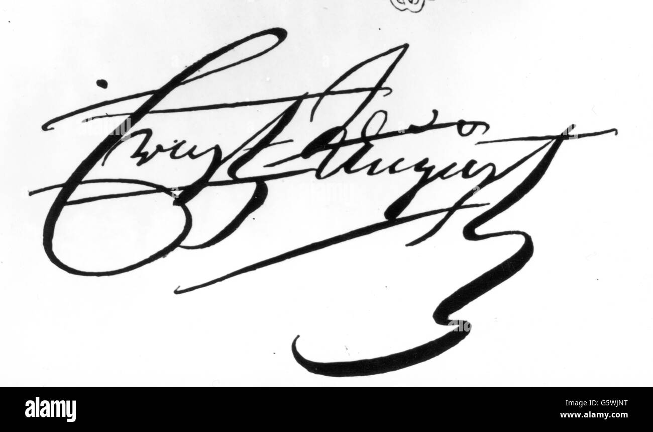 Ernest Augustus I, 5.6.171 - 18.11.1851, König von Hannover 20.6.1837 - 18.11.1851, Unterschrift, Stockfoto