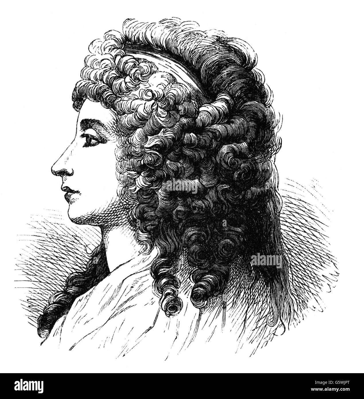 Stein, Charlotte von, 25.12.1742 - 6.1.1827, deutsche Dame-in-Waiting, Porträt, Holzgravur, 19. Jahrhundert, Stockfoto