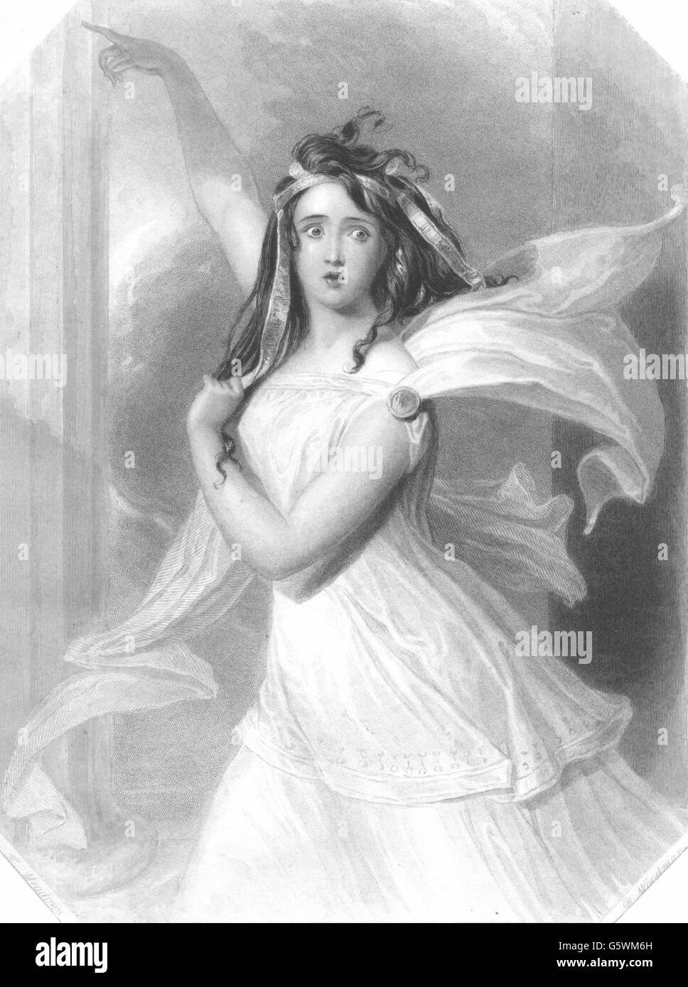Mythologie: Cassandra, antiken print c1840 Stockfoto