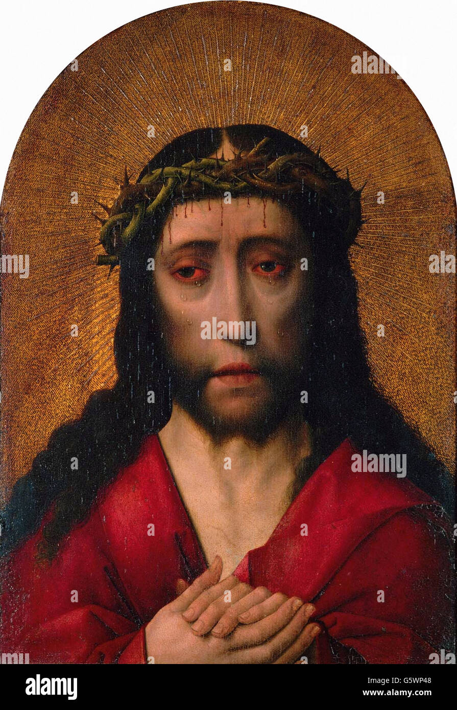 Dirk Bouts (Anhänger) - Christus mit Dornenkrone gekrönt- Stockfoto