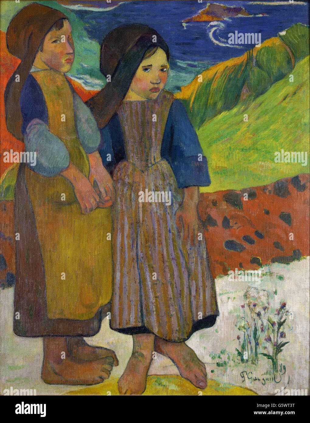 Paul Gauguin zwei Breton Mädchen am Meer Stockfotografie Alamy