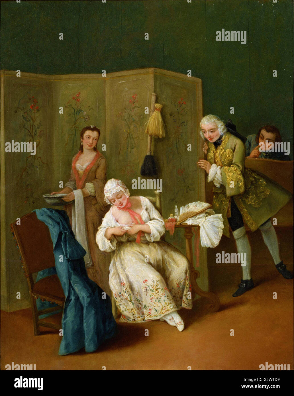 Pietro Longhi - indiskret Gentleman- Stockfoto