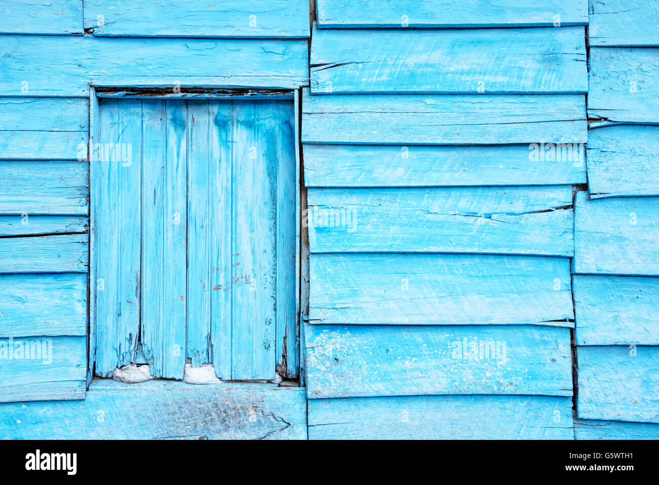 Blaue Planken Wand Hintergrund Stockfoto