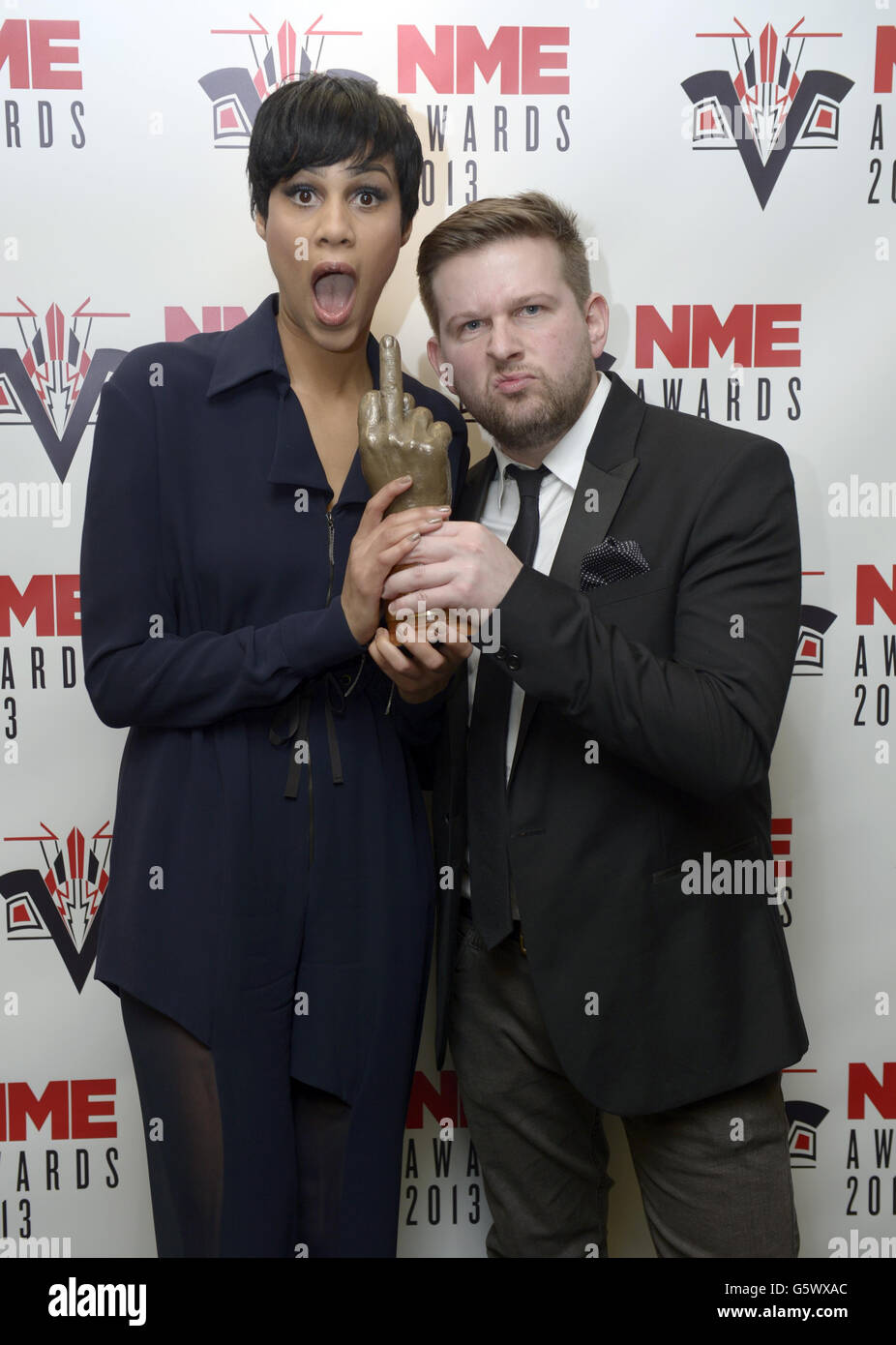 NME Awards 2013 - Press Room - London Stockfoto