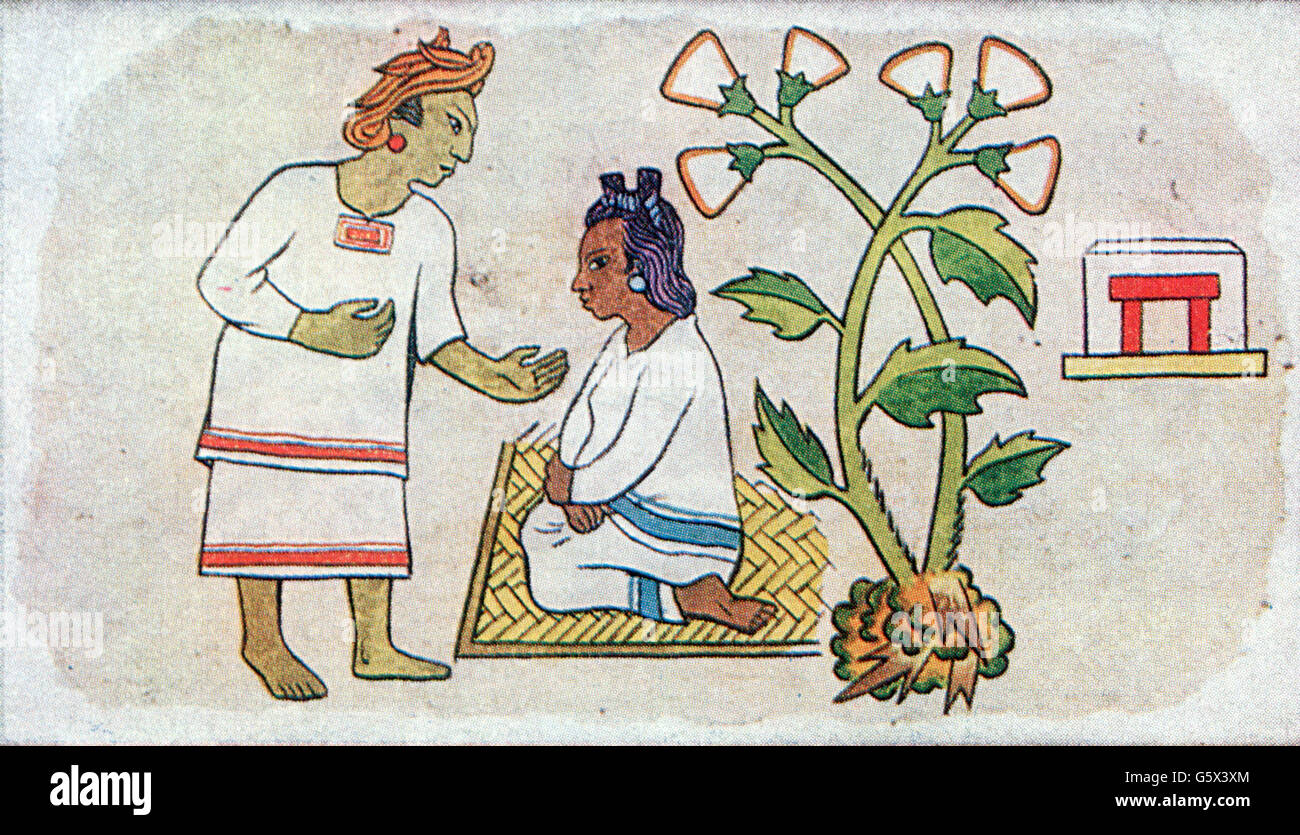 Medizin Geburt Gynakologie Aztec Hebamme Schwangere Frau Wahrend