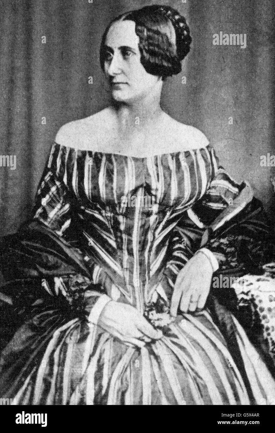 Storm, Constanze, 5.5.188 - 24.5.1865, Frau von Theodor Storm, halbe Länge, nach dem Foto, ca. 1860, Stockfoto