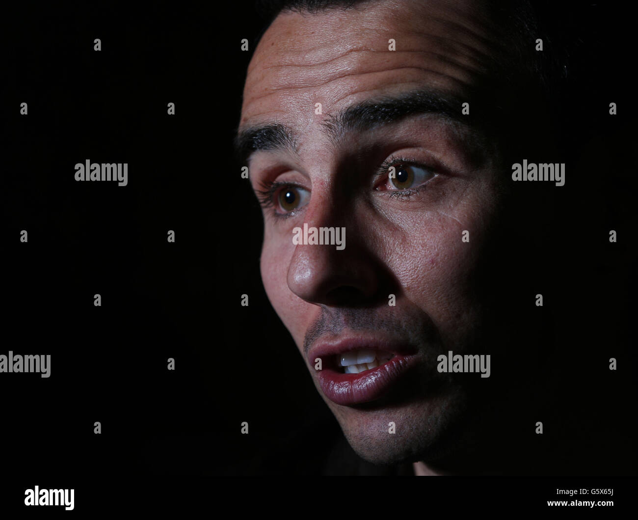 Fußball - Swansea City Media Day - Liberty Stadium. Leon Britton von Swansea City während des Media Day im Liberty Stadium, Swansea. Stockfoto