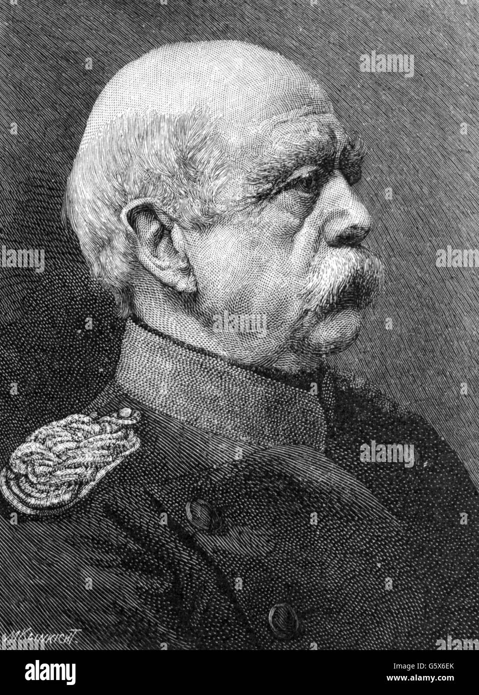 Otto von bismarck otto von bismarck gravur Fotos und Bildmaterial in