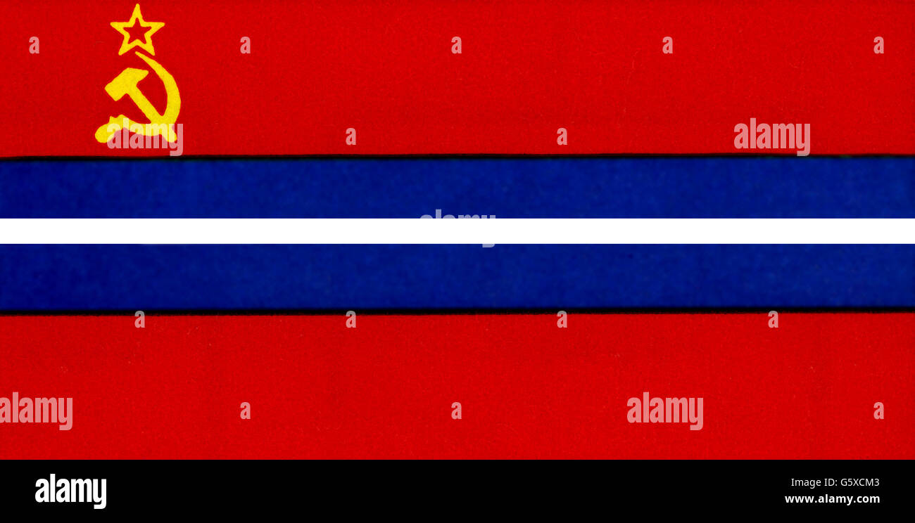 Heraldik, Flaggen, Kirgisistan, Staatsflagge der kirgisischen Sozialistischen Sowjetrepublik (LSSR), 1926 - 1991, Zusatzrechte-Clearences-nicht vorhanden Stockfoto