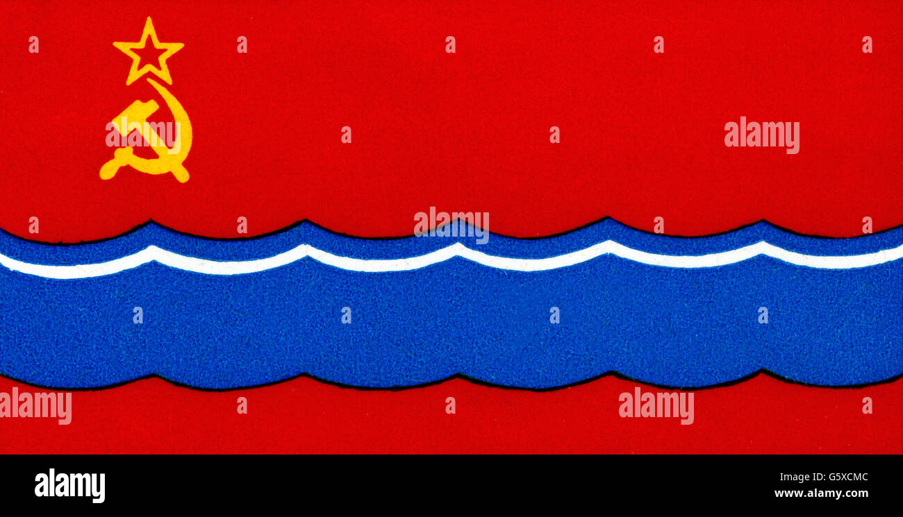 Heraldik, Flaggen, Estland, Staatsflagge der Estnischen Sozialistischen Sowjetrepublik (ESSR), 1940 - 1991, Zusatzrechte-Clearences-nicht vorhanden Stockfoto