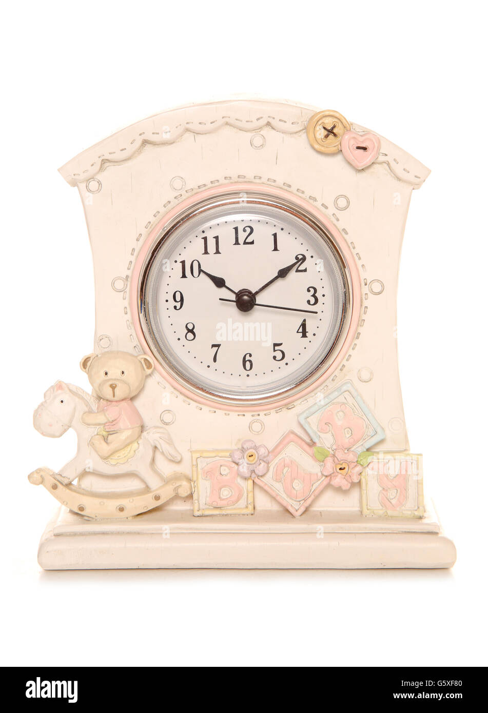 Baby Uhr für Kinderzimmer Studio Ausschnitt Stockfoto