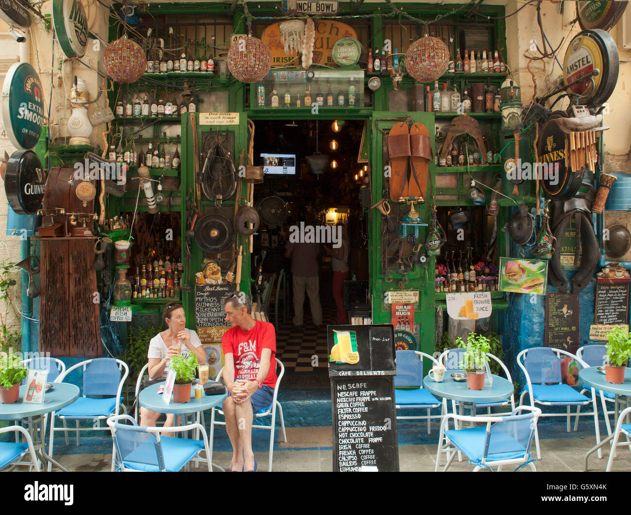 Punch Bowl irische Bar in Rethymnon, Crete Stockfoto