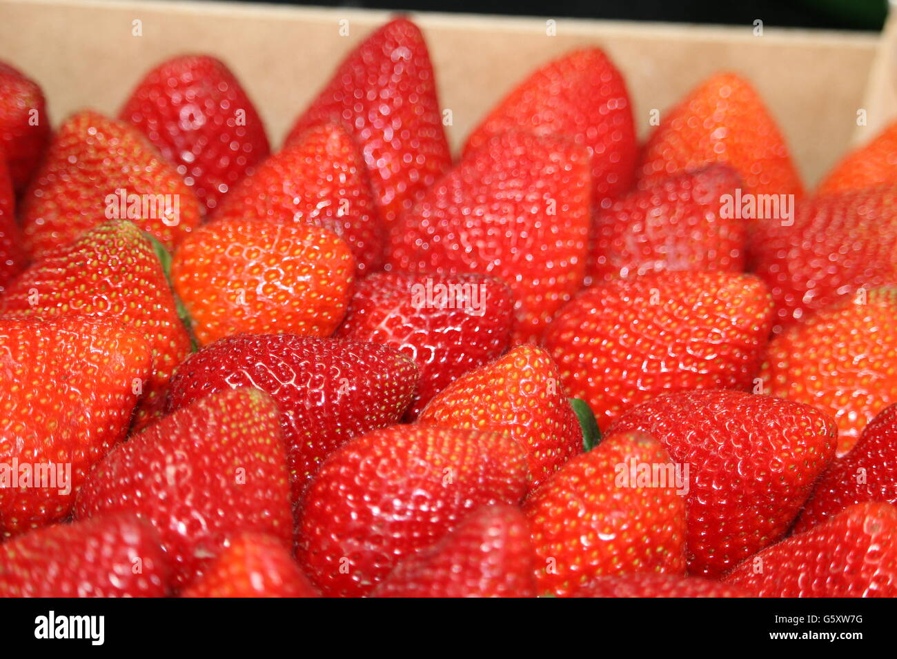 Erdbeeren, gesunden Sommer essen, gesunde Ernährung, Wimbledon, Gewichtsreduktion, Ernährung Stockfoto