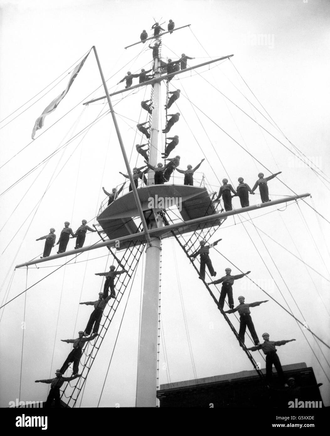 Marine - HMS St Vincent Cadets - Portsmouth Dockyard Stockfoto