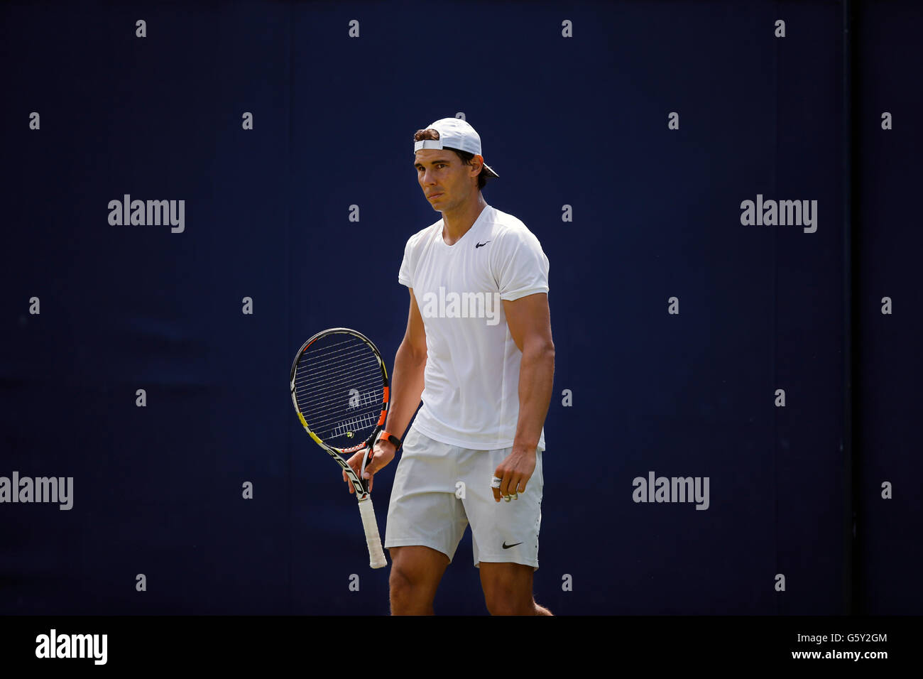 Spanischer Tennisspieler Rafael "Rafa" Nadal. Er gilt als der größte Sandplatz Spieler in der Geschichte. Stockfoto