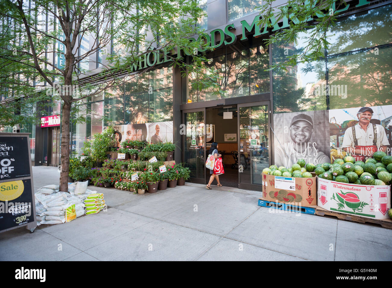 Whole Foods Market im New Yorker Stadtteil Tribeca auf Sonntag, 19. Juni 2016.  (© Richard B. Levine) Stockfoto