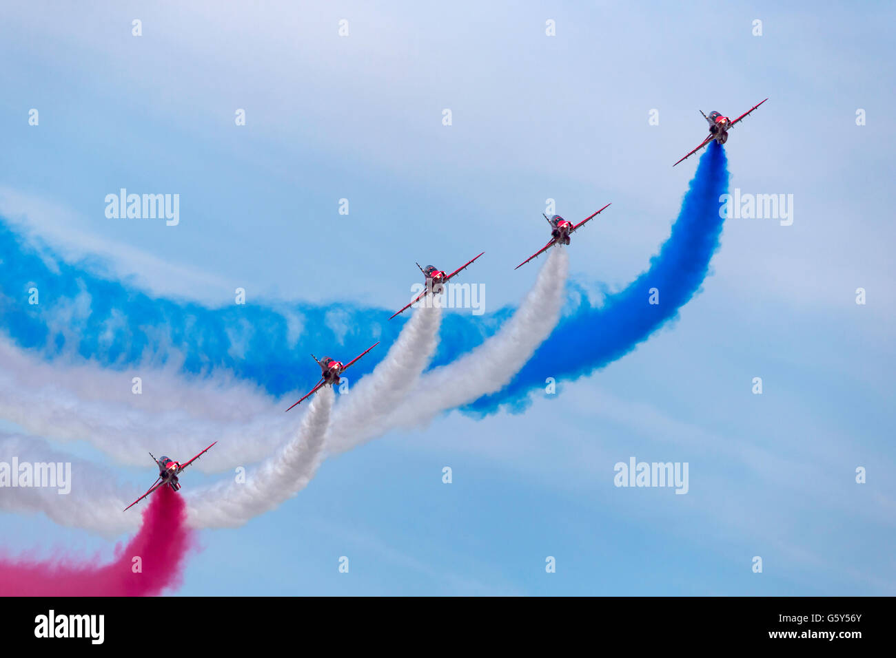 Royal Air Force (RAF) Red Arrows aerobatic anzeigen Team bei der