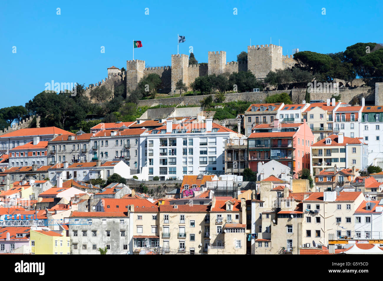 Castelo Sao Jorge, Lissabon, Portugal Stockfoto