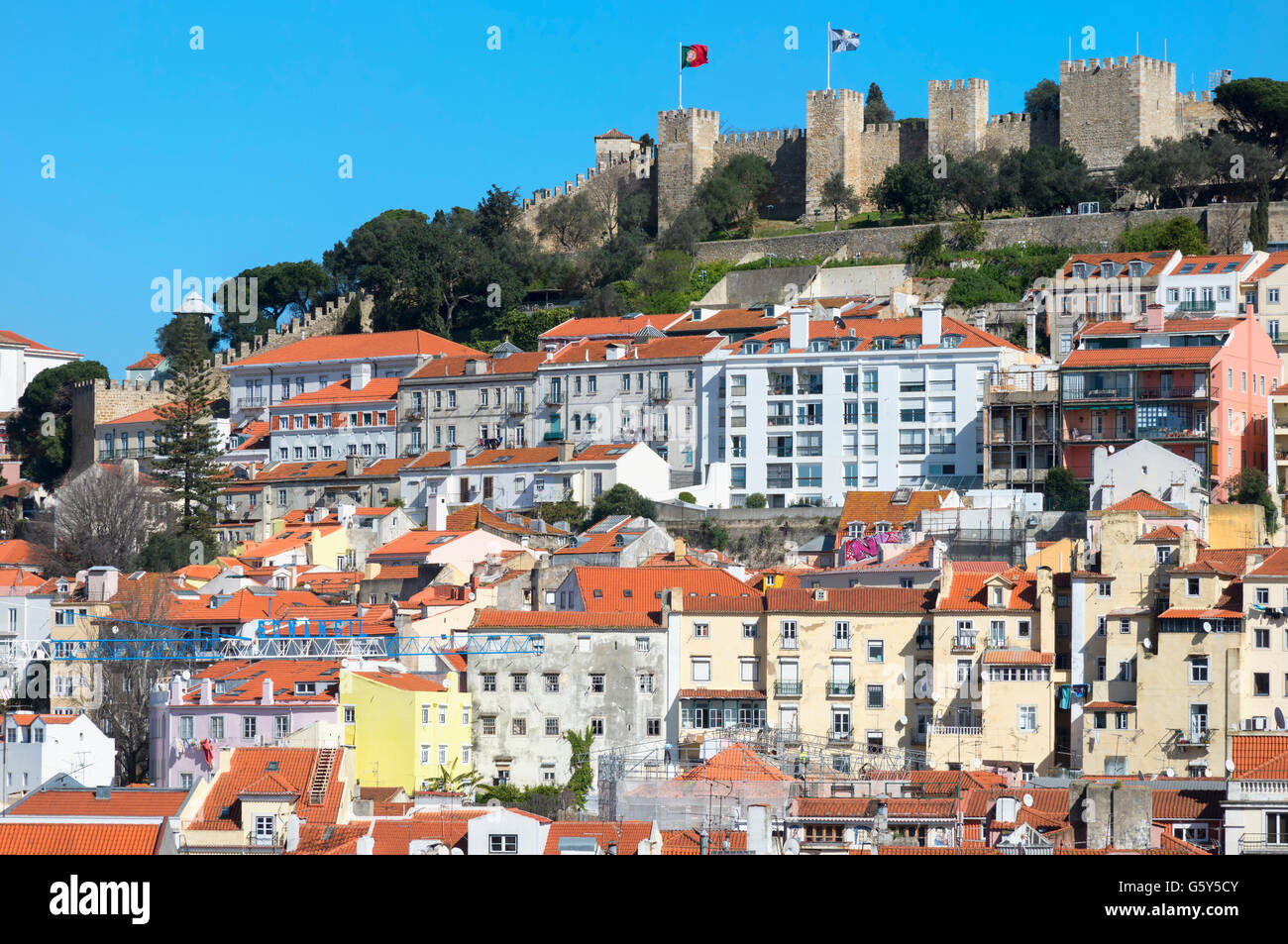 Castelo Sao Jorge, Lissabon, Portugal Stockfoto