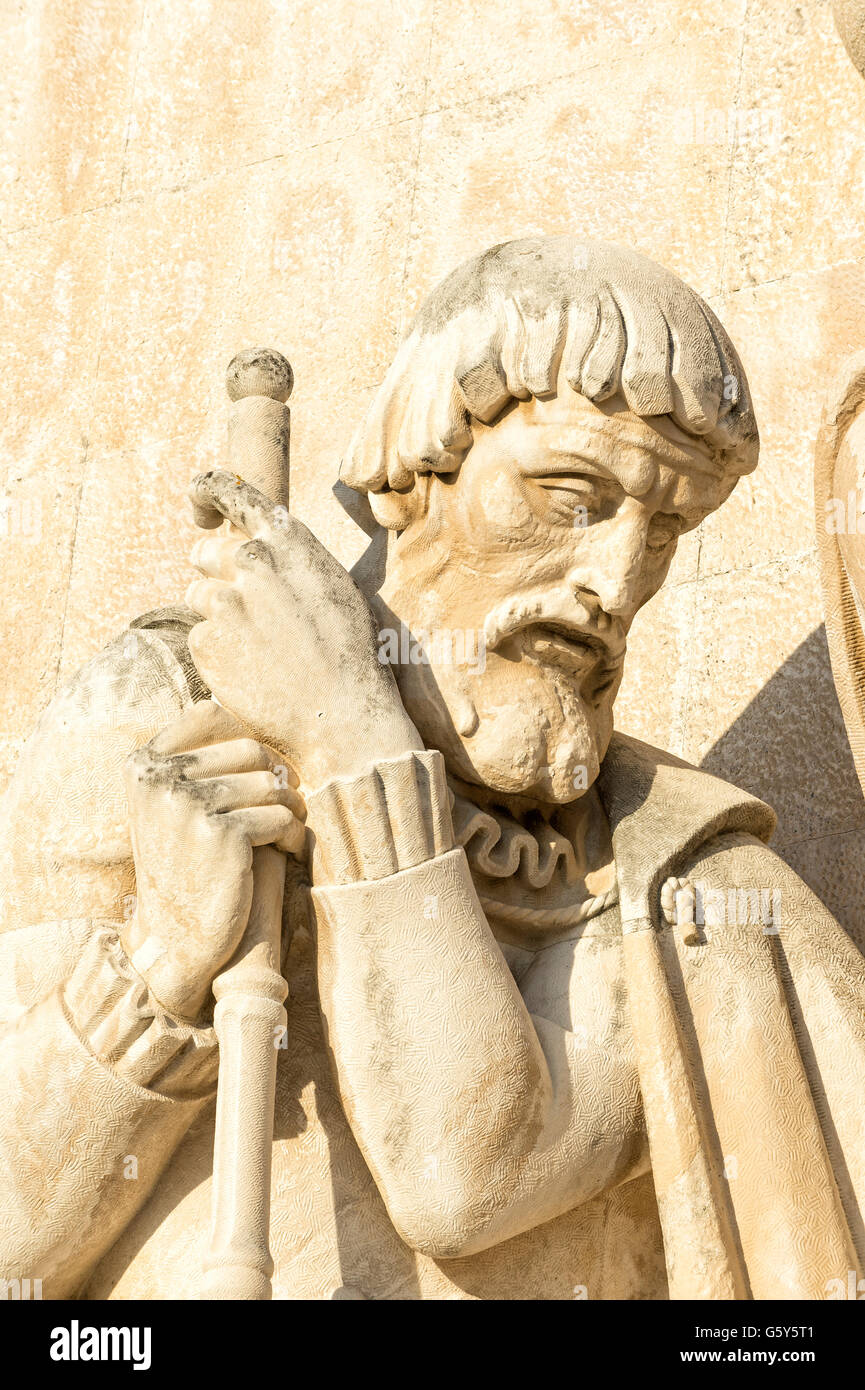 Padrão Dos Descobrimentos (Denkmal der Entdeckungen), Detail der Statuen, Belem, Lissabon, Portugal Stockfoto