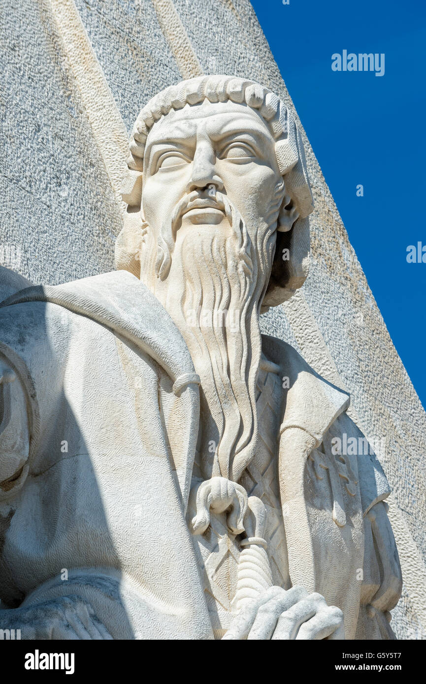 Padrão Dos Descobrimentos (Denkmal der Entdeckungen), Detail der Statuen, Belem, Lissabon, Portugal Stockfoto