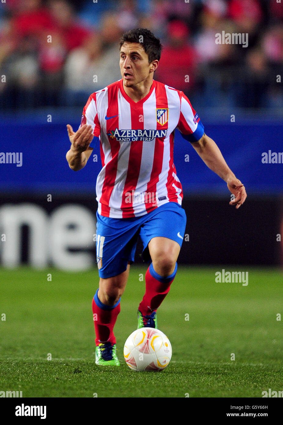 Fußball - UEFA Europa League - Zweiunddreißigrunde - Erstes Bein - Atletico Madrid gegen Rubin Kazan - Estadio Vicente Calderon. Cristian Rodriguez, Atletico Madrid Stockfoto