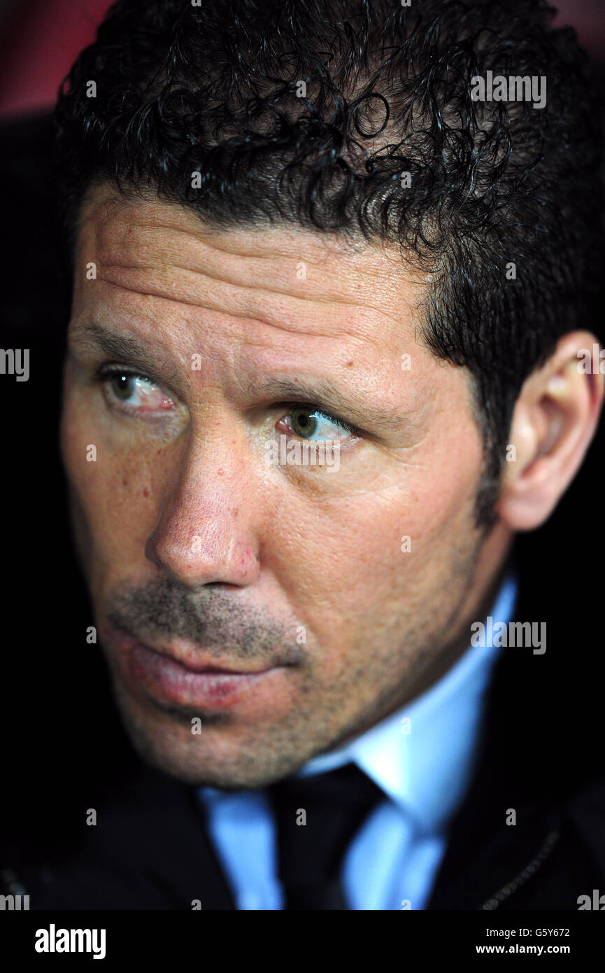 Fußball - UEFA Europa League - Zweiunddreißigrunde - Erstes Bein - Atletico Madrid gegen Rubin Kazan - Estadio Vicente Calderon. Atletico Madrid Trainer Diego Simeone Stockfoto