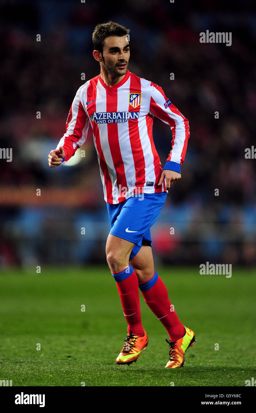 Fußball - UEFA Europa League - Zweiunddreißigrunde - Erstes Bein - Atletico Madrid gegen Rubin Kazan - Estadio Vicente Calderon. Adrian, Atletico Madrid Stockfoto