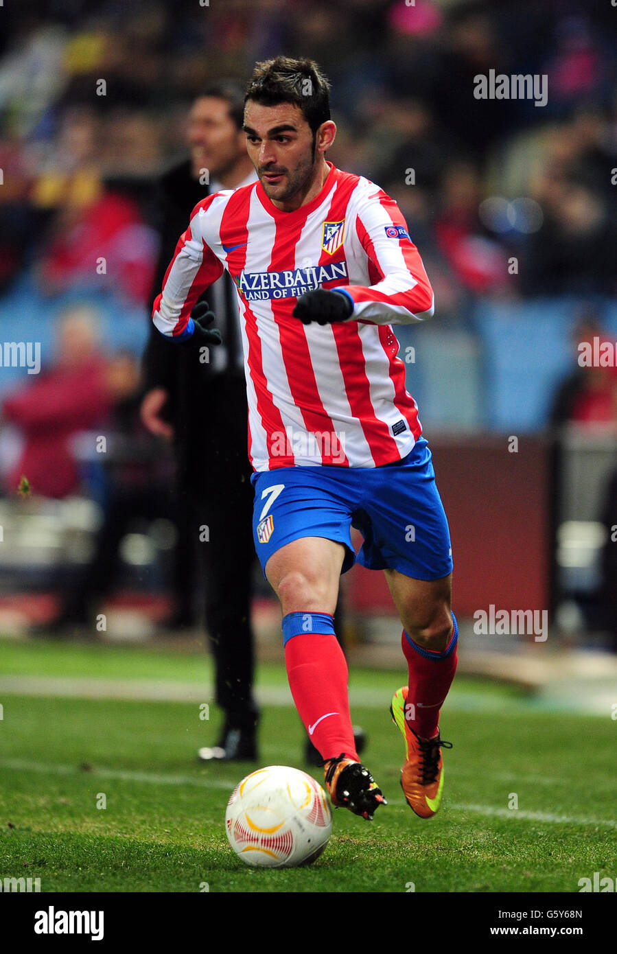 Fußball - UEFA Europa League - Zweiunddreißigrunde - Erstes Bein - Atletico Madrid gegen Rubin Kazan - Estadio Vicente Calderon. Adrian, Atletico Madrid Stockfoto