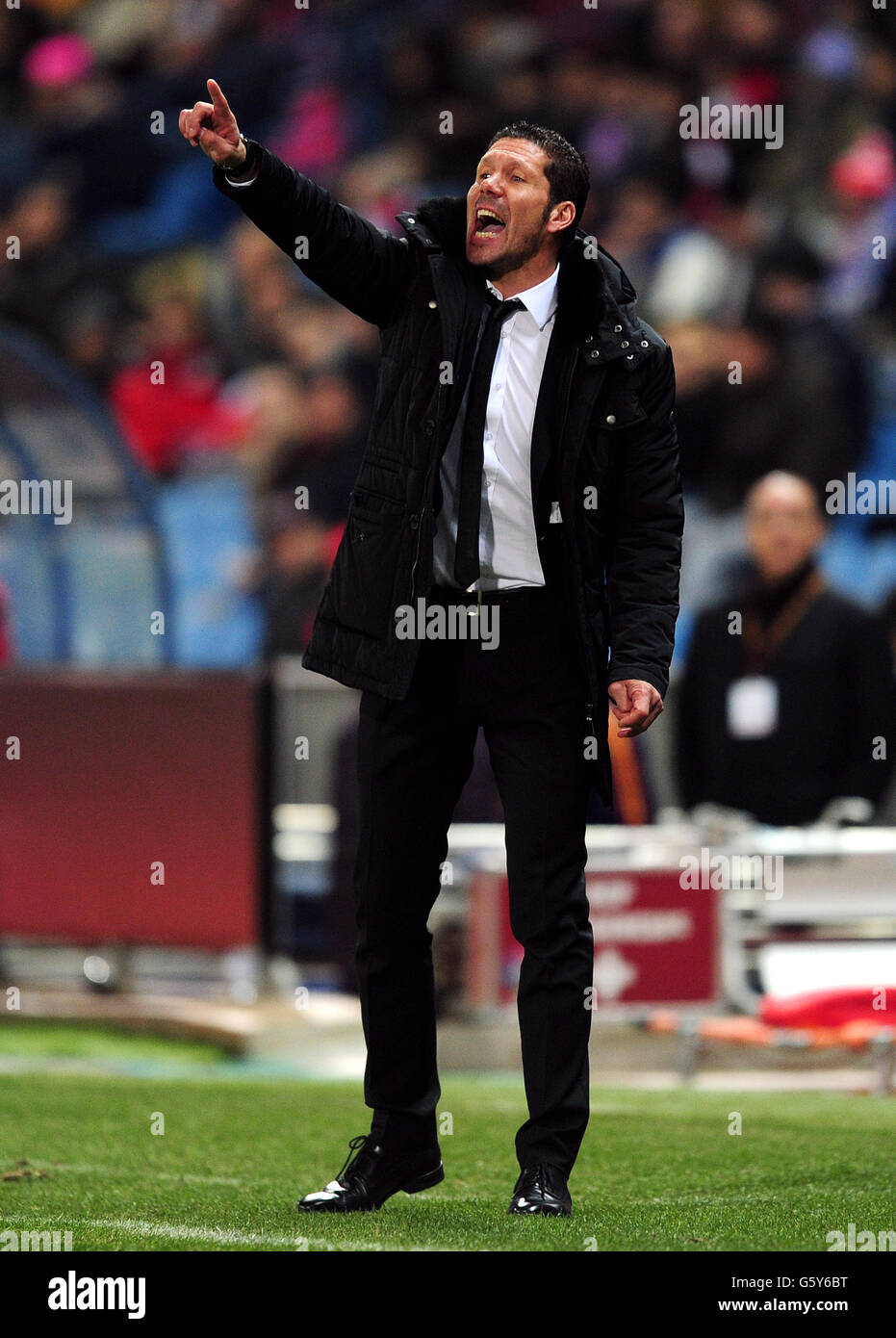 Fußball - UEFA Europa League - Zweiunddreißigrunde - Erstes Bein - Atletico Madrid gegen Rubin Kazan - Estadio Vicente Calderon. Atletico Madrid Trainer Diego Simeone Stockfoto