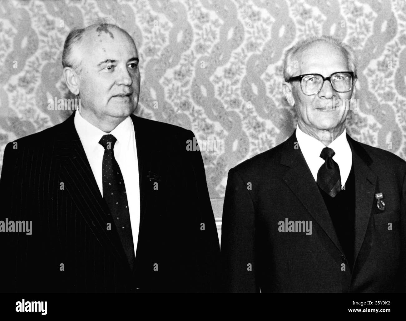 Gorbatschow und Honecker. Stockfoto