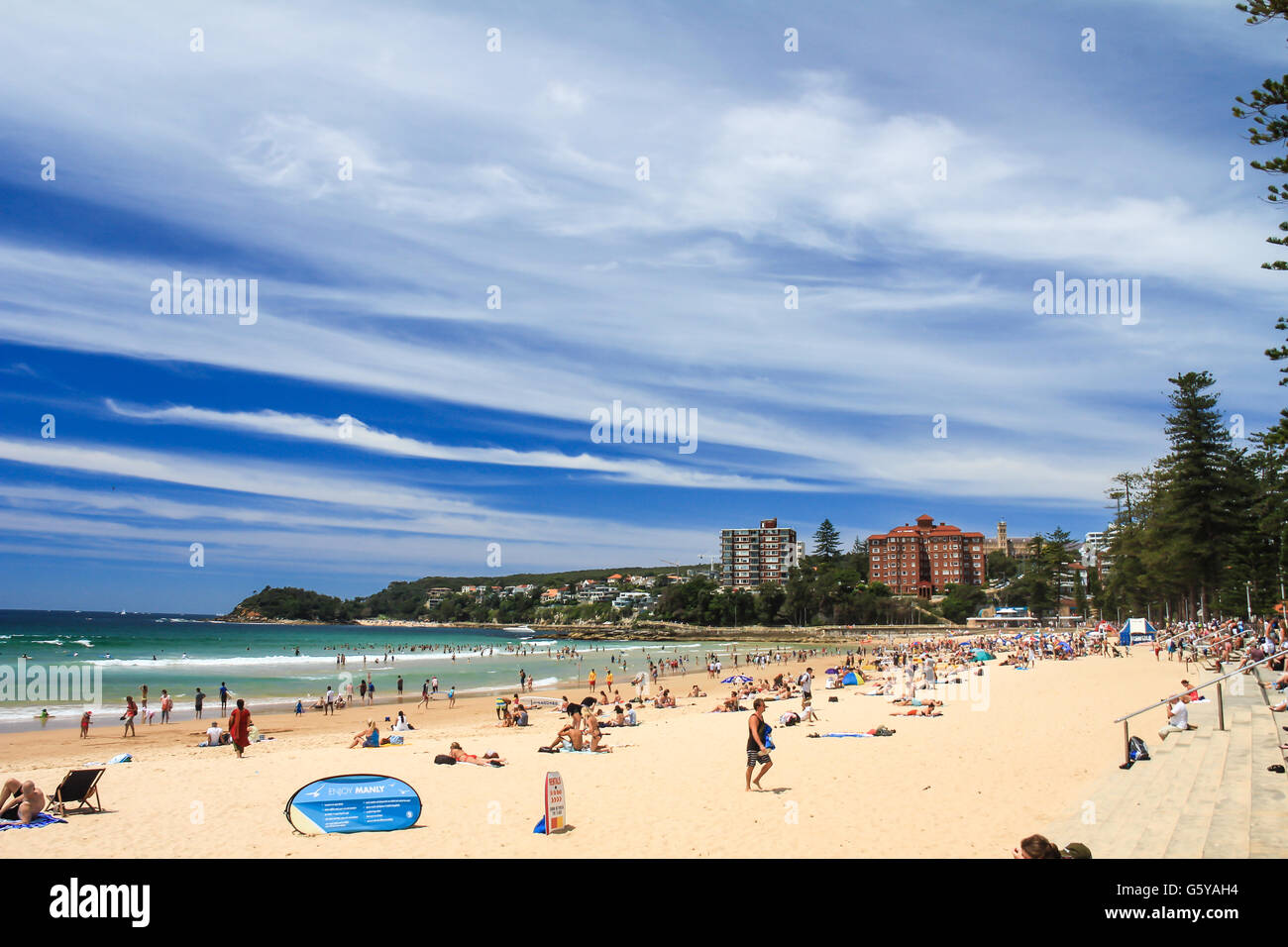 Sommer in Manly Beach-Sydney-Australien Stockfoto