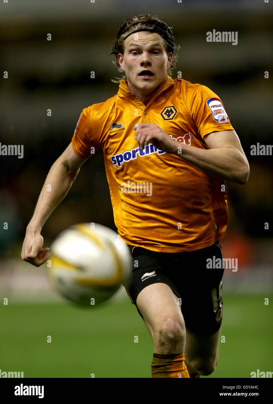 Fußball - npower Football League Championship - Wolverhampton Wanderers gegen Watford - Molineux. Wolverhampton Wanderers Bjorn Sigurdarson während des npower Football League Championship-Spiels in Molineux, Wolverhampton. Stockfoto