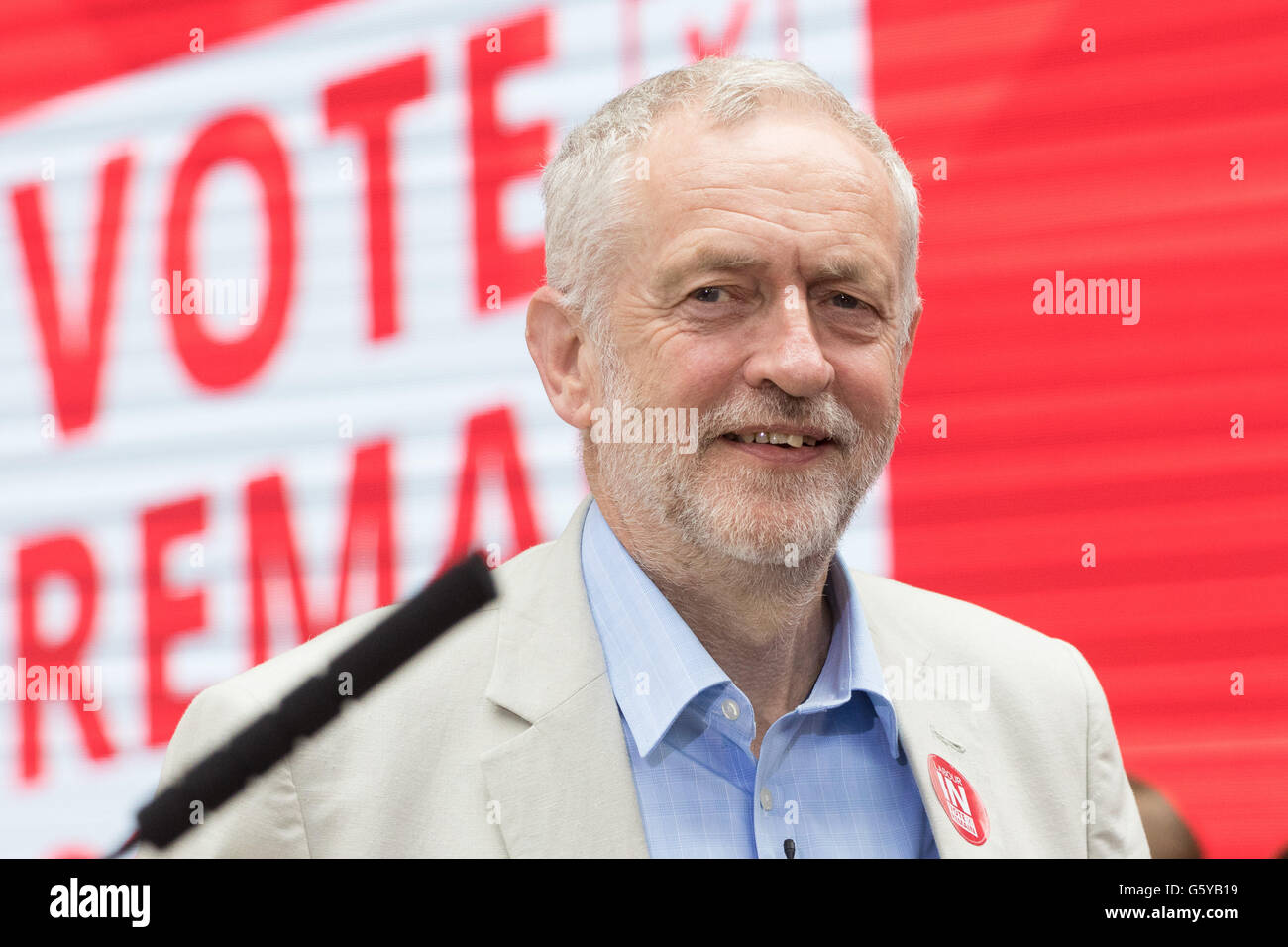 Kings Cross, London, 22. Juni 2016. Eine Abschlusskundgebung durch Mitglieder der Labour-Partei stimmen bleiben Teams findet in Kings Cross, br Stockfoto