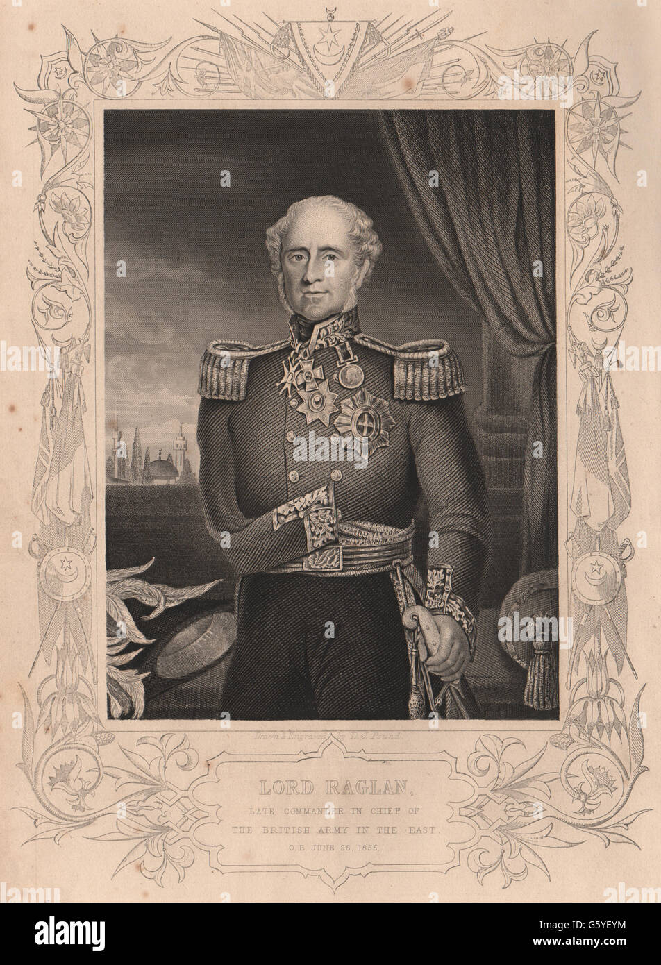 KRIMKRIEG: Lord Raglan. Oberbefehlshaber der britischen Armee. 1856, 1860 Stockfoto