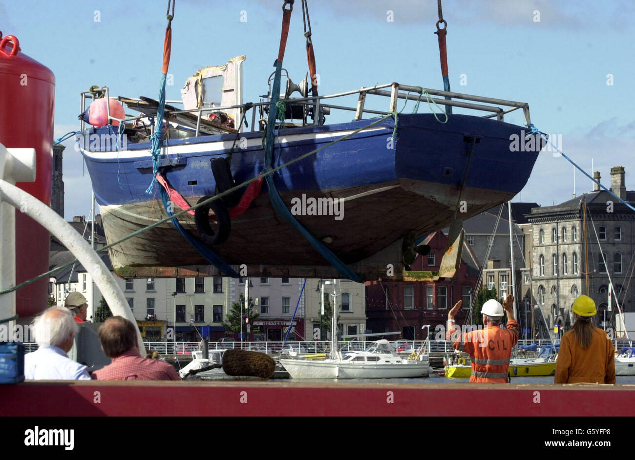Die Fische - Boot-Tragödie in Wexford Stockfoto