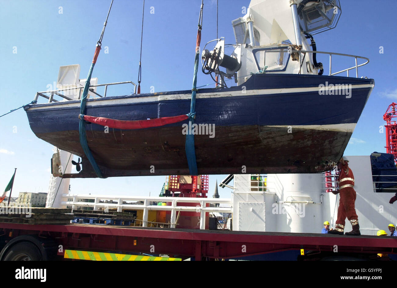 Die Fische - Wexford-Boot-Tragödie Stockfoto