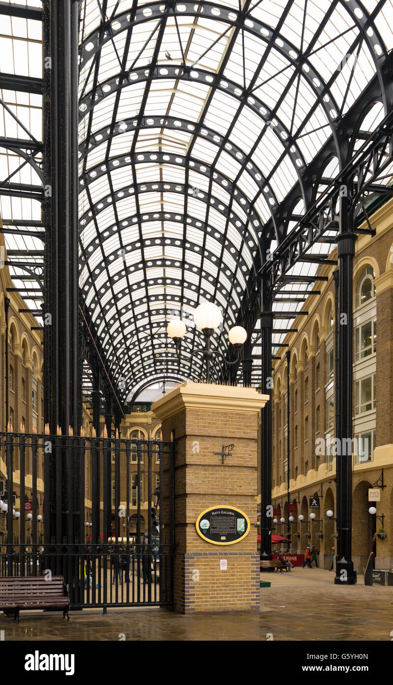 LONDON, ENGLAND - 21. Oktober 2015: Hay es Galleria befindet sich einem gemischt genutzten Gebäude in London Borough of Southwark auf der s Stockfoto