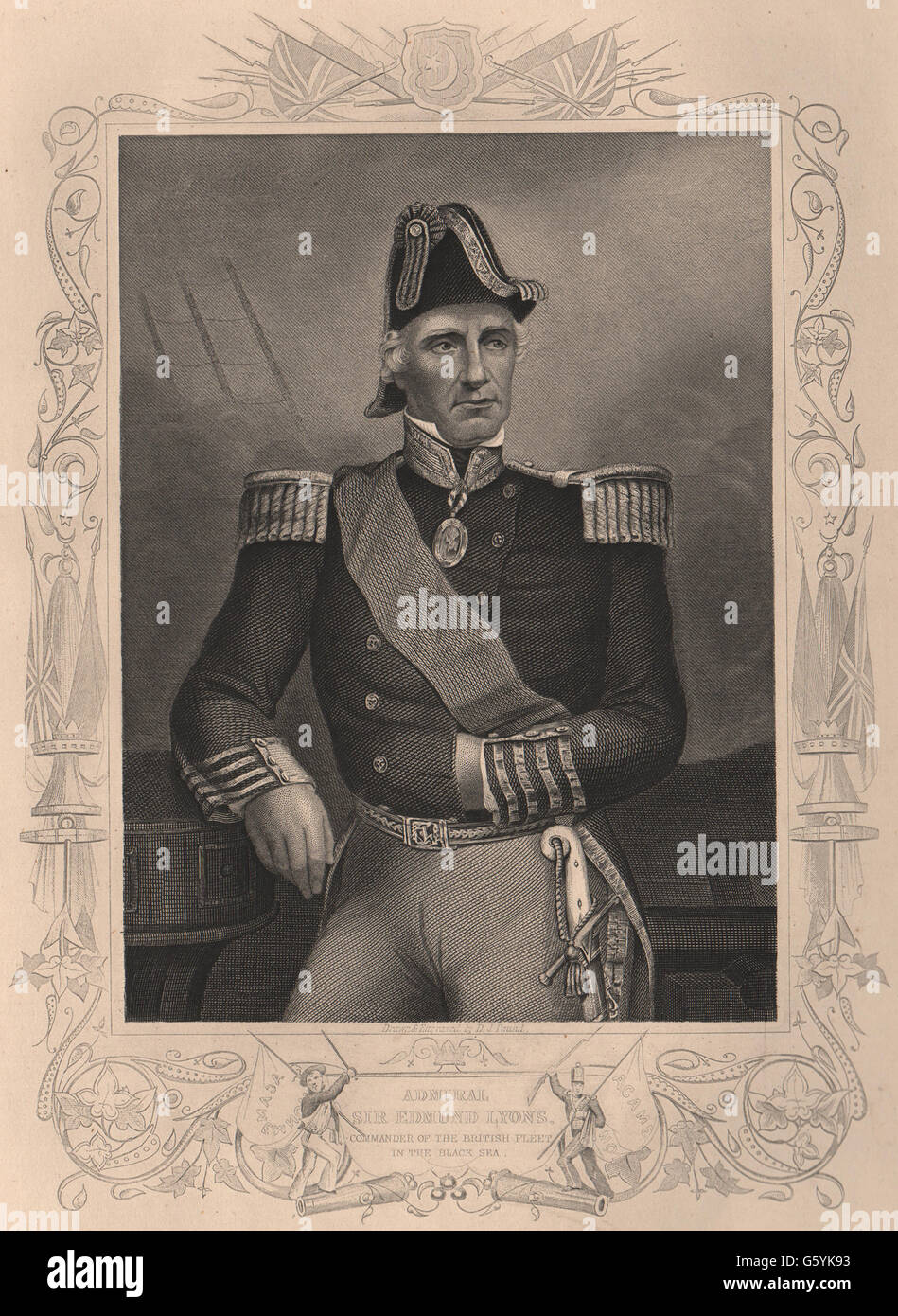 KRIMKRIEG: Admiral Lyons, Kommandant der britischen Schwarzmeer-Flotte, 1860 Stockfoto